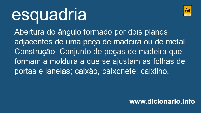 Significado de esquadria