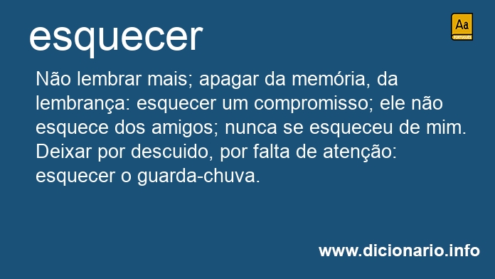 Significado de esquecer