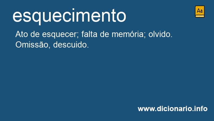 Significado de esquecimentos