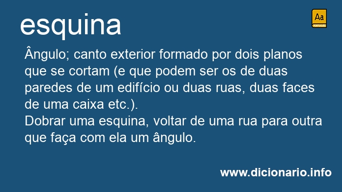 Significado de esquina