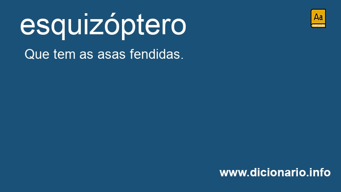 Significado de esquizptero