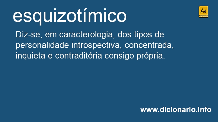 Significado de esquizotmico