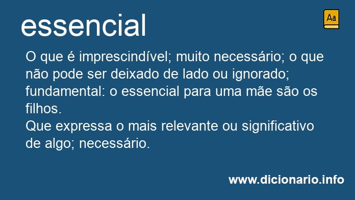 Significado de essencial