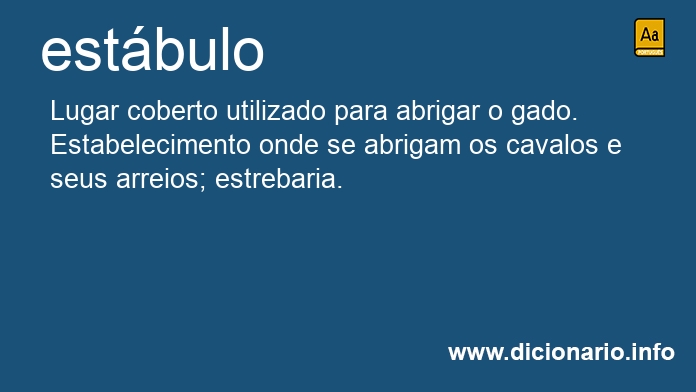 Significado de estbulo