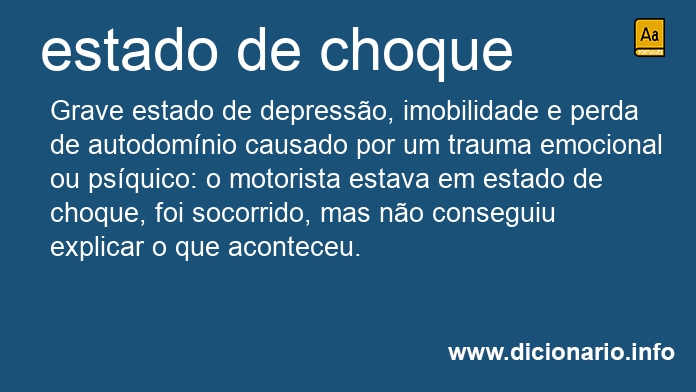 Significado de estado de choque