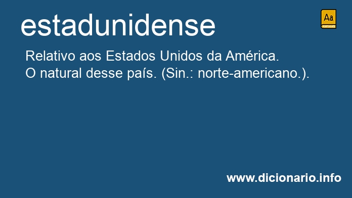 Significado de estadunidense