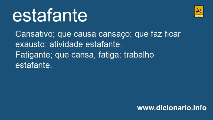 Significado de estafantes