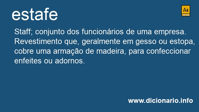 Significado de estafe