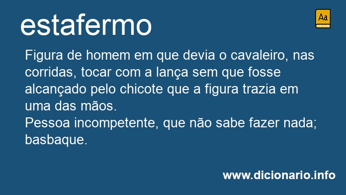 Significado de estafermo