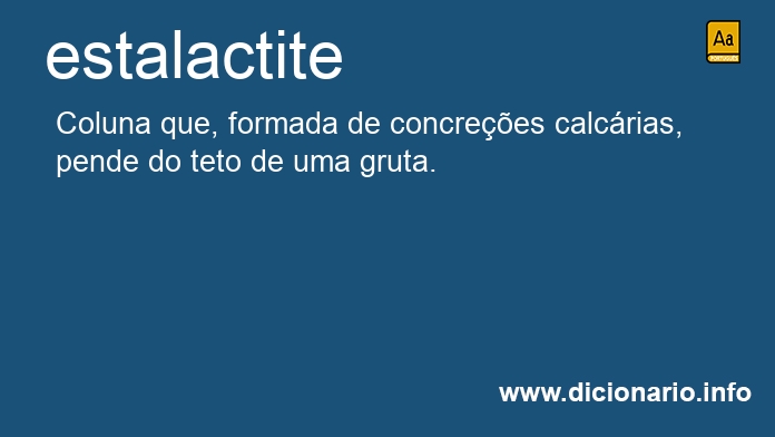 Significado de estalactite