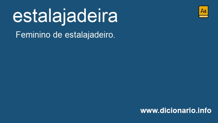 Significado de estalajadeira