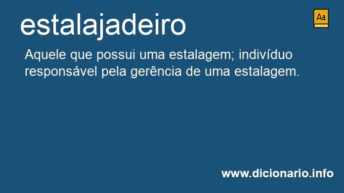 Significado de estalajadeiro