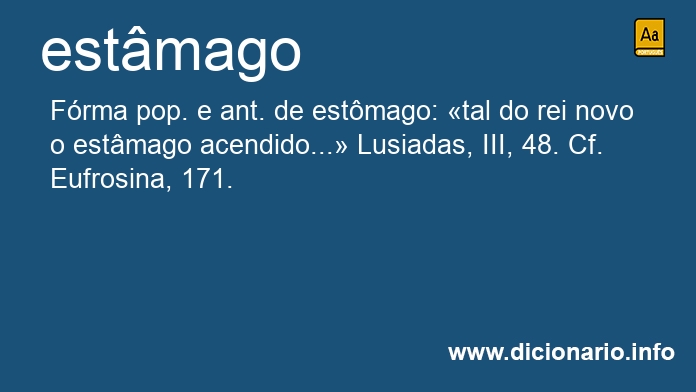 Significado de estmago