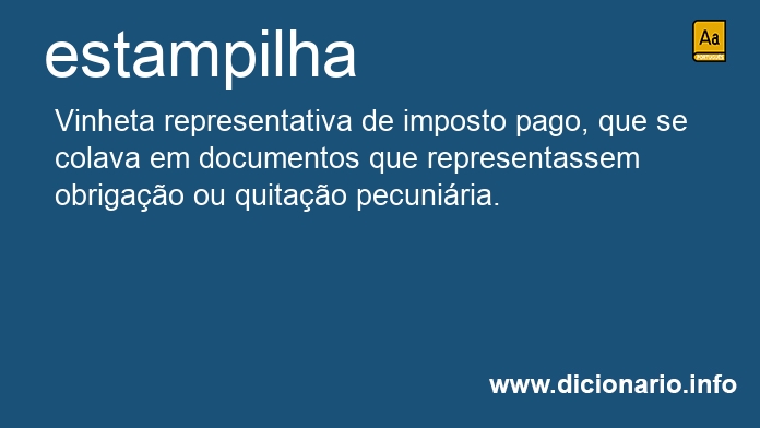 Significado de estampilha