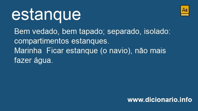 Significado de estanque