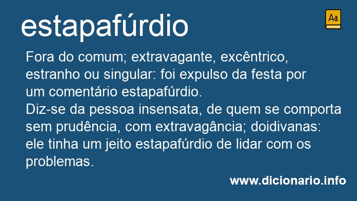 Significado de estapafrdio