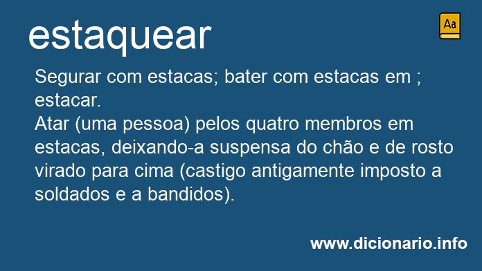 Significado de estaquear