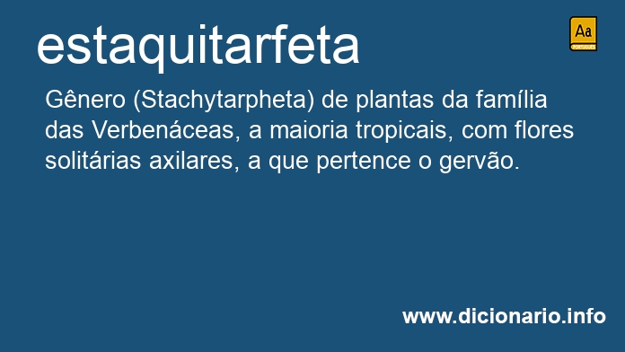 Significado de estaquitarfeta