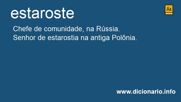 Significado de estarosta