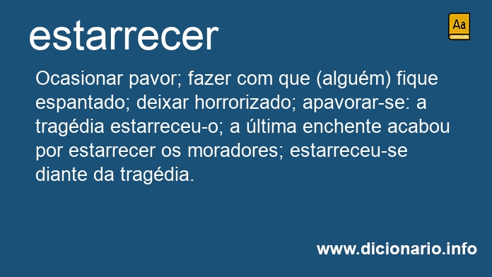 Significado de estarrecer