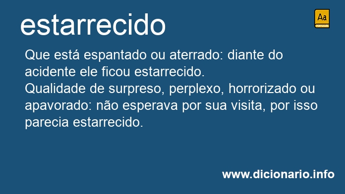 Significado de estarrecido
