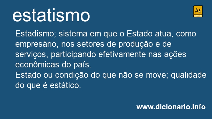 Significado de estatismo