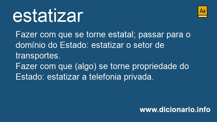 Significado de estatize