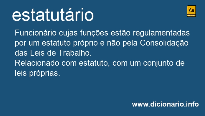 Significado de estatutrio