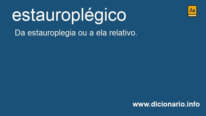 Significado de estauroplgico