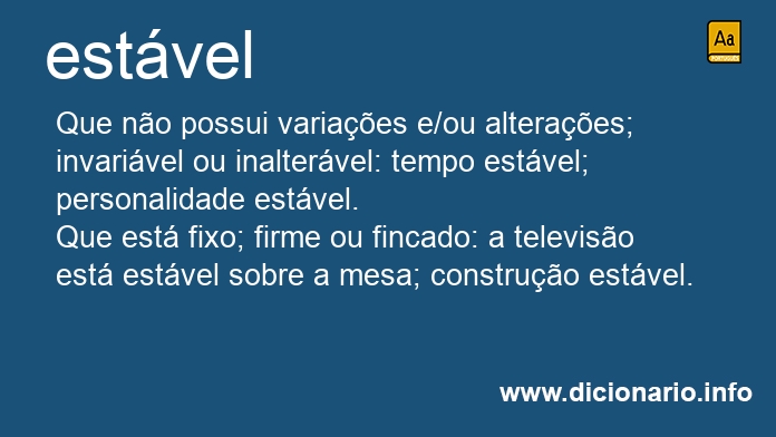 Significado de estavelmente