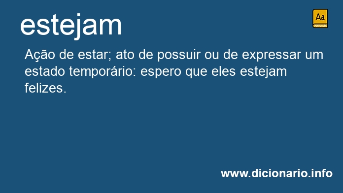 Significado de estejam