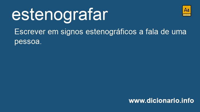 Significado de estenografavam