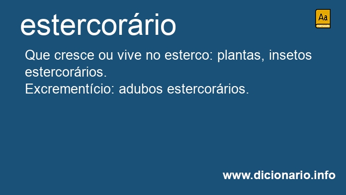 Significado de estercorrios