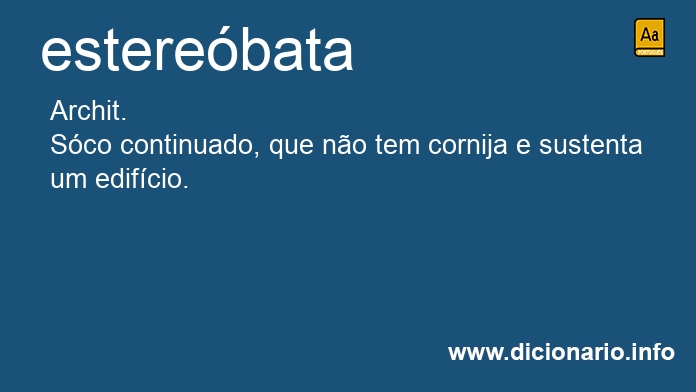Significado de esterebata