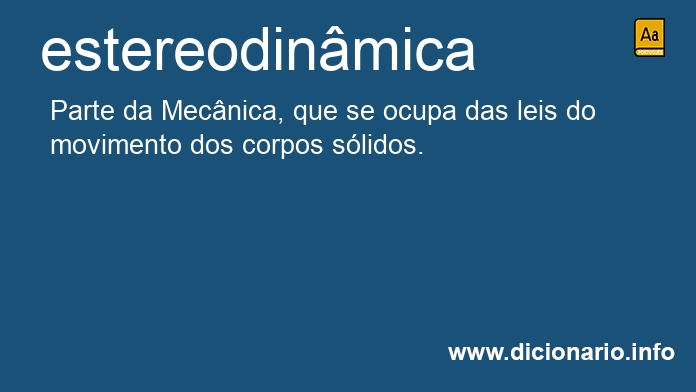 Significado de estereodinmica
