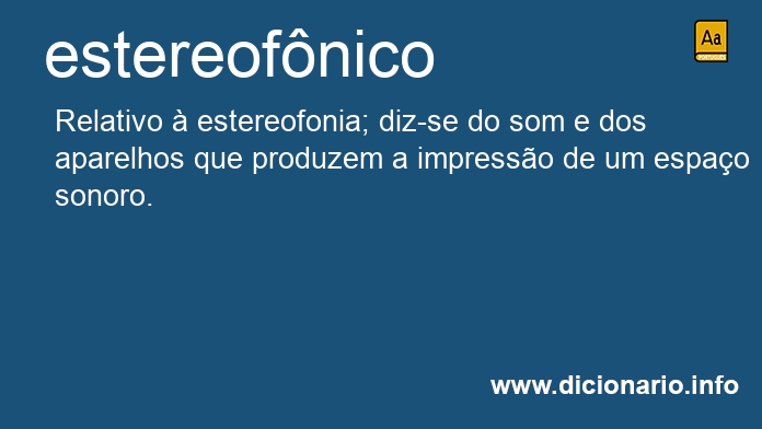 Significado de estereofnica