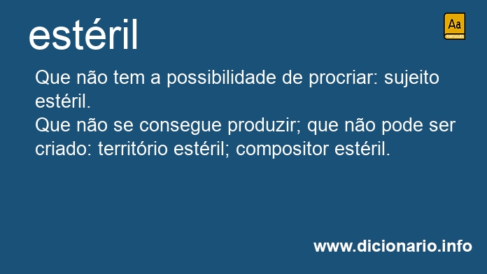 Significado de estril