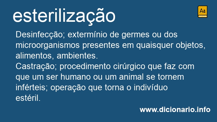 Significado de esterilizao