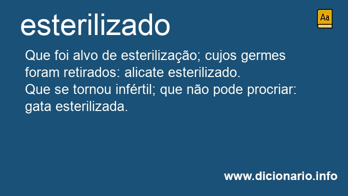 Significado de esterilizados