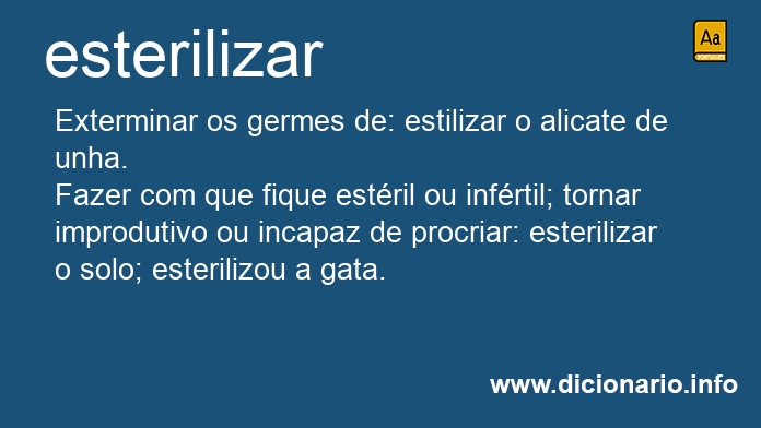 Significado de esterilizais