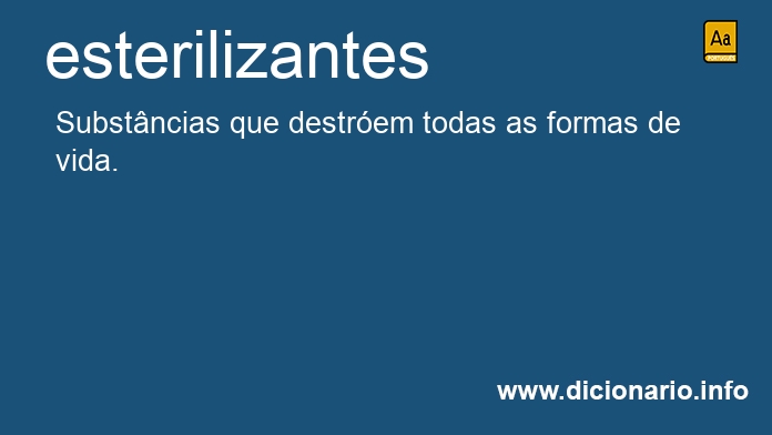 Significado de esterilizantes