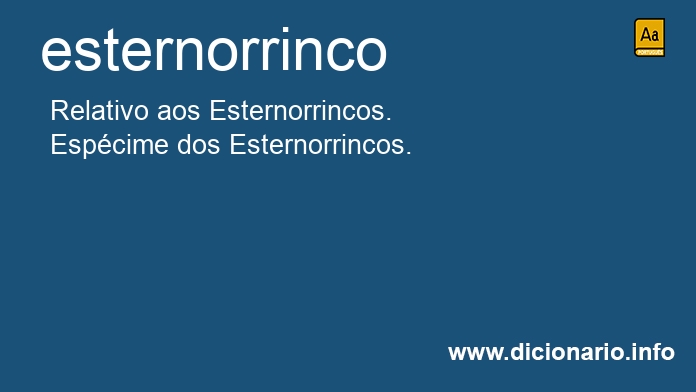 Significado de esternorrinco