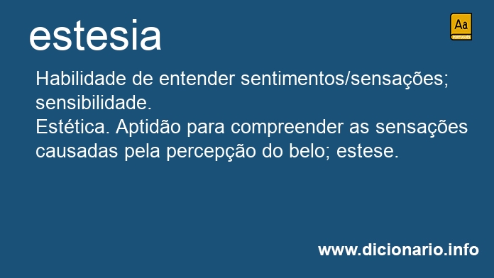 Significado de estesia