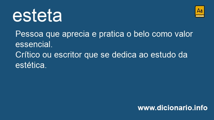 Significado de esteta