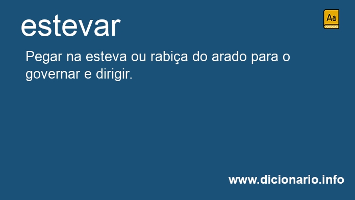 Significado de estevar