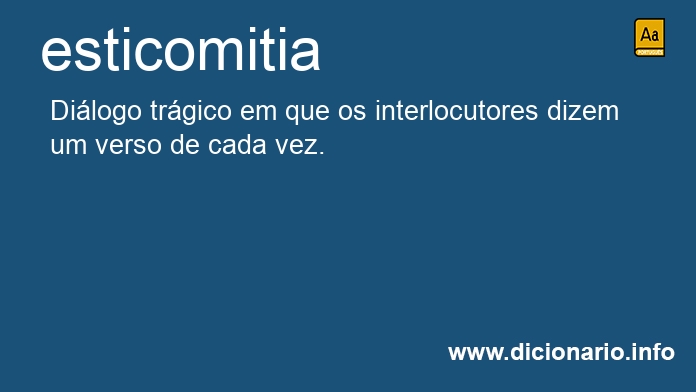 Significado de esticomitia