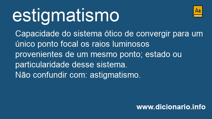 Significado de estigmatismo