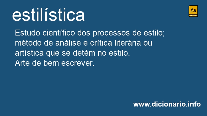 Significado de estilstica