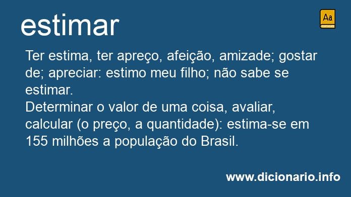 Significado de estimar