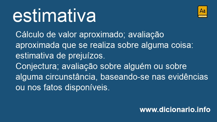 Significado de estimativa